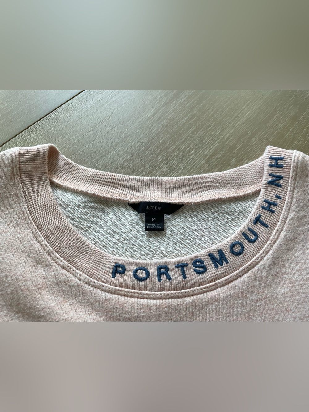 J. Crew New Hampshire Sweatshirt with Navy Compass Print - Picture 3 of 9